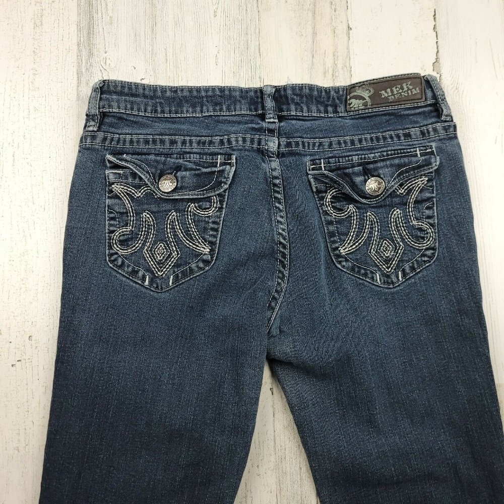 MEK Harrison Straight Leg Jeans Men’s 31x32 Dark Wash Premium Denim Classic Fit - Picture 10 of 11